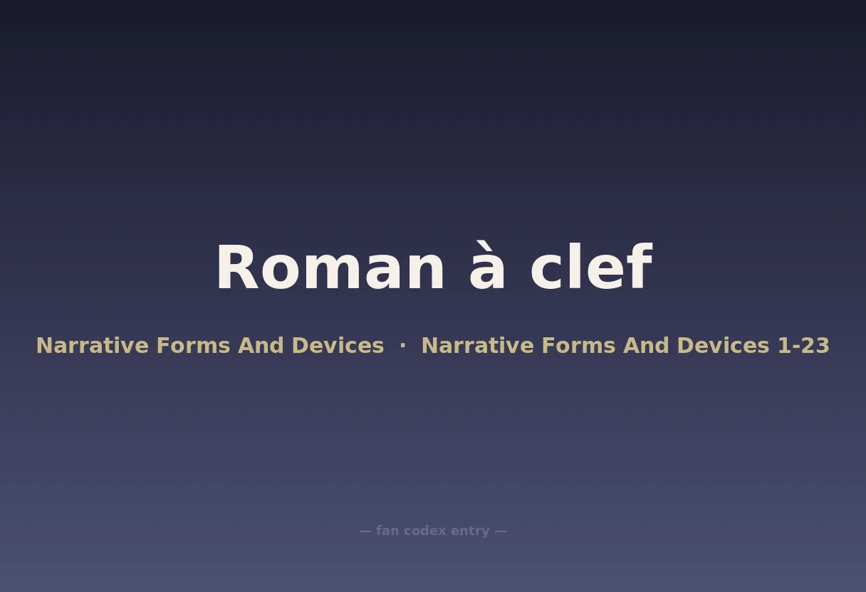 Roman à clef