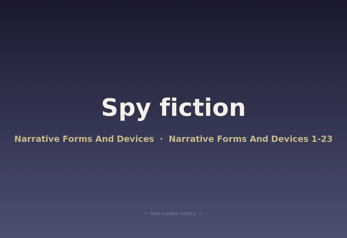 Spy fiction