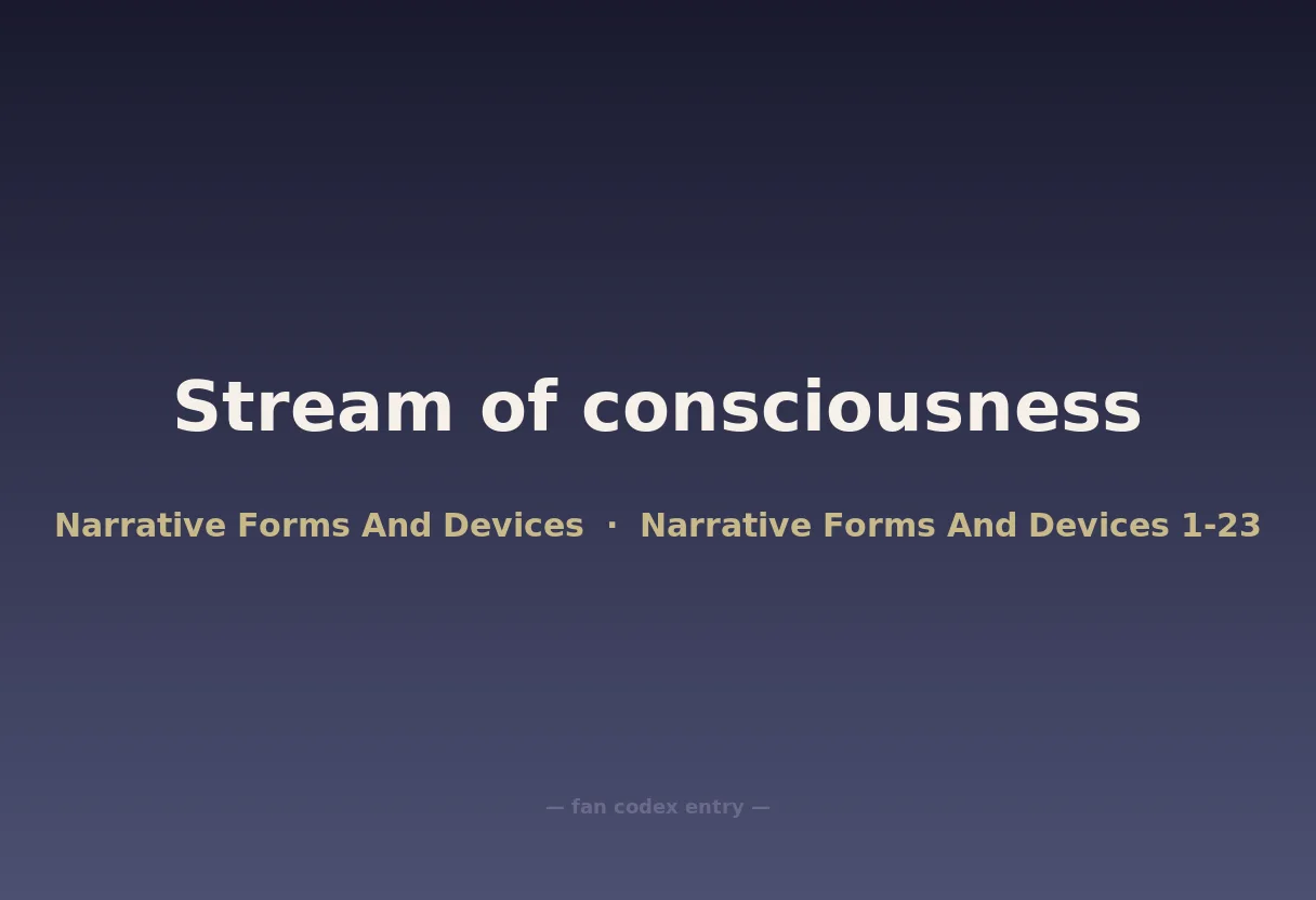 Stream of consciousness
